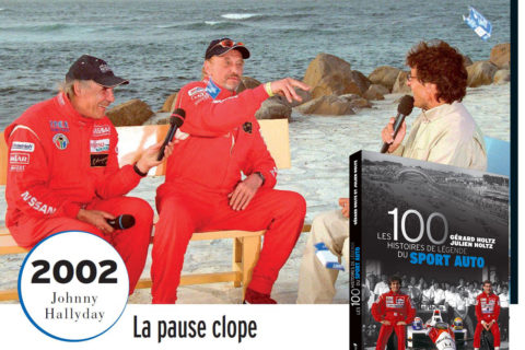 Johnny Hallyday Dakar cigarette Gérard Holtz Les 100 Histoires de Légende du Sport Auto